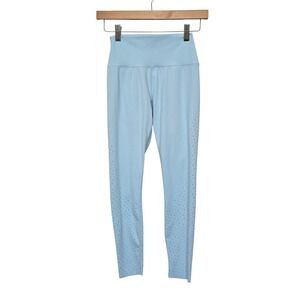 Buff Bunny Collection Light Blue Perforated High Waisted Leggings Medium